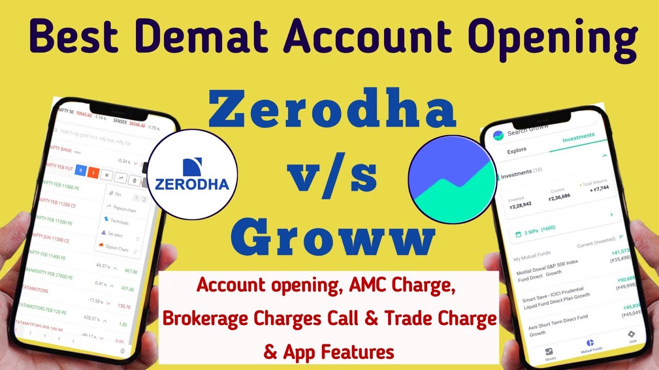 Zerodha and Groww are both popular choices for online stock trading in India