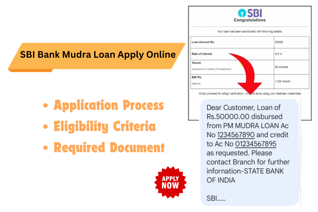 SBI Bank Mudra Loan Apply Online