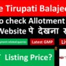 Shree Tirupati Balajee IPO listing date - shares listed on BSE and NSE